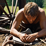 Home 16 Image Prompt 1: The Struggling Pioneer**