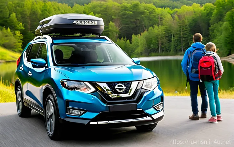 니산 로그와 닛산 캐시카이 비교 - **Prompt 1: "Nissan X-Trail/Rogue: Family Weekend Getaway"**
A bright, sunny outdoor scene featu...