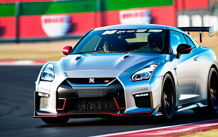 니산 GT R과 포르쉐 911 비교 - **Prompt:** A raw, aggressive close-up shot of a 2025 Nissan GT-R (R35 Nismo edition) accelerating o...